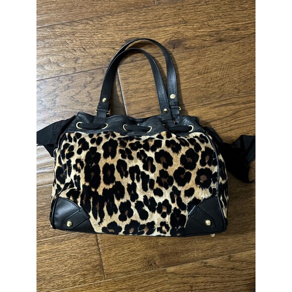 Vintage Juicy Couture Leopard Daydreamer Purse Bag with Double Bow Preowned - Picture 3 of 15
